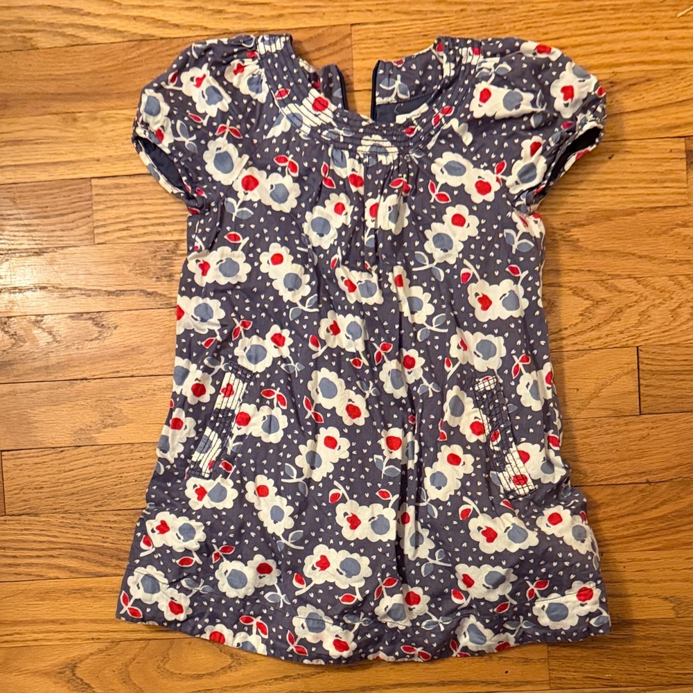 Mini Boden Floral Short Sleeve Dress